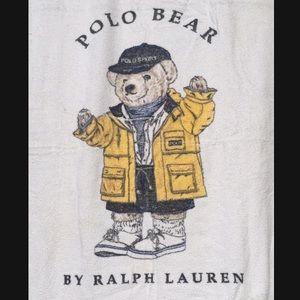 Vintage Ralph Lauren Polo Bear Raincoat Towel